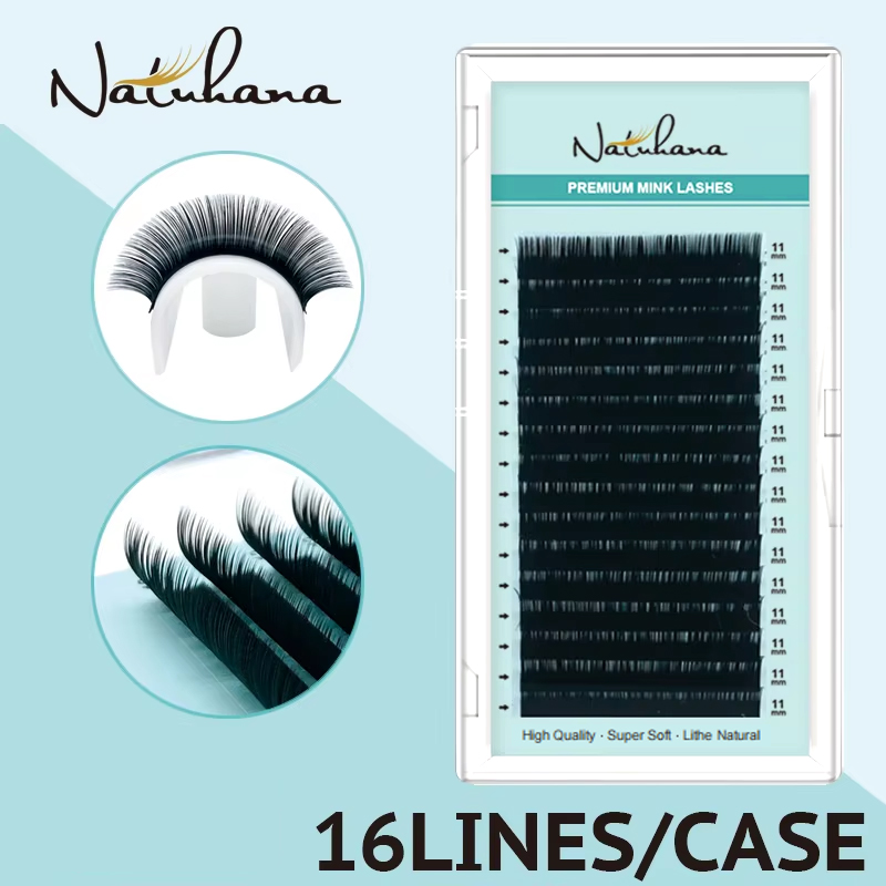 Eyelash Extension Hybrid - NATUHANA Korea PBT 16Rows B C