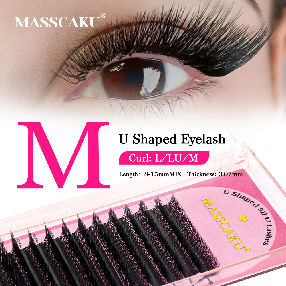Eyelash Extension Hybrid - MASSCAKU 3D 4D 5D L/LU/M U-Shaped