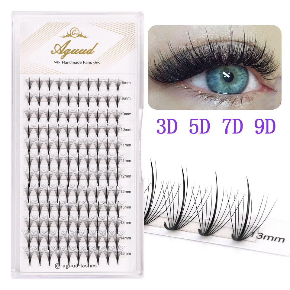 Eyelash Extension Hybrid - AGUUD Premade Wispy Fan Lashes Russia