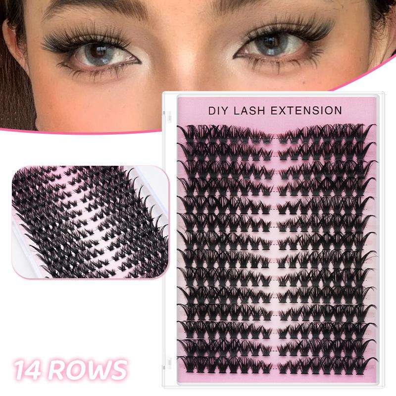 Eyelash Extension Volume - 20pcs DIY False Eyelash Extension Individual