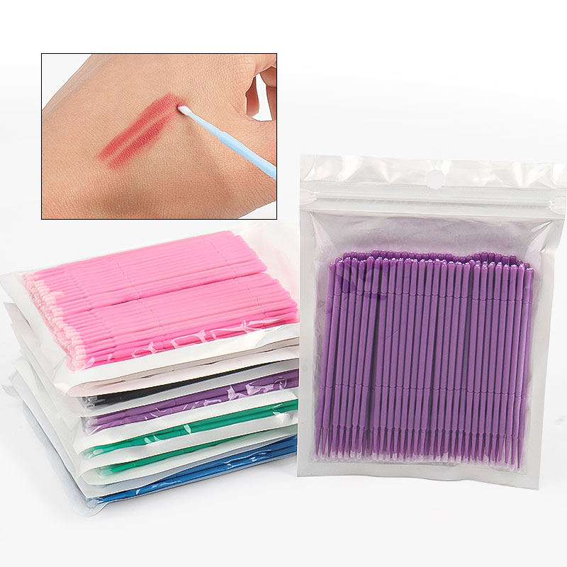 Eyelash Extension Vendor - 100PCS/Bag Bamboo Eyelash Extension Cleaning Swabs
