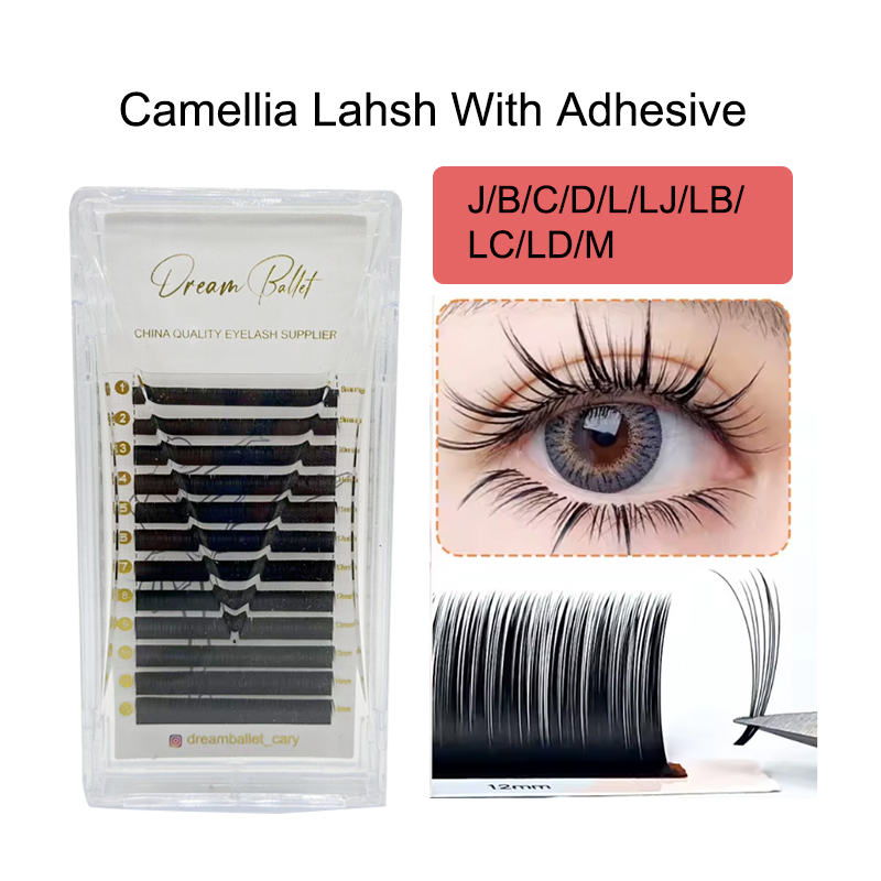 Eyelash Extension Double Lash - dream ballet Camellia Lashes with Adhesive