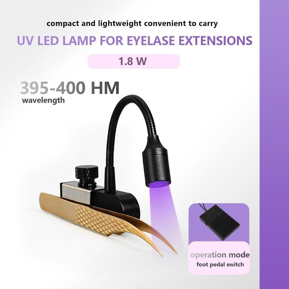Lash Extension Tweezers - Portable UV Light for Lash Extensions