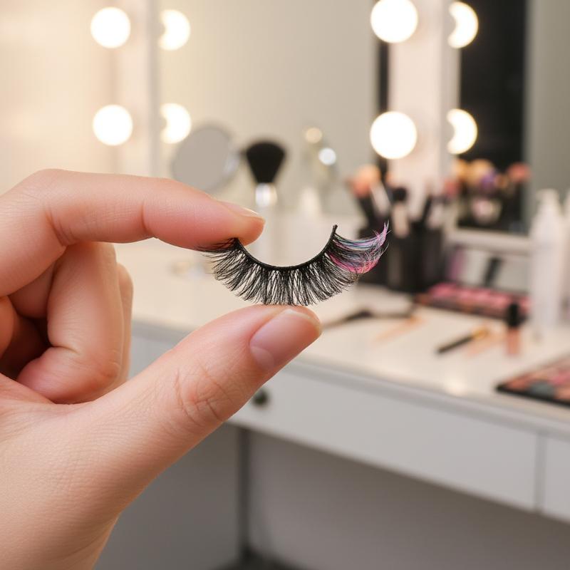 Eyelash Extension Volume - 7 Pairs Colorful False Eyelashes 3D