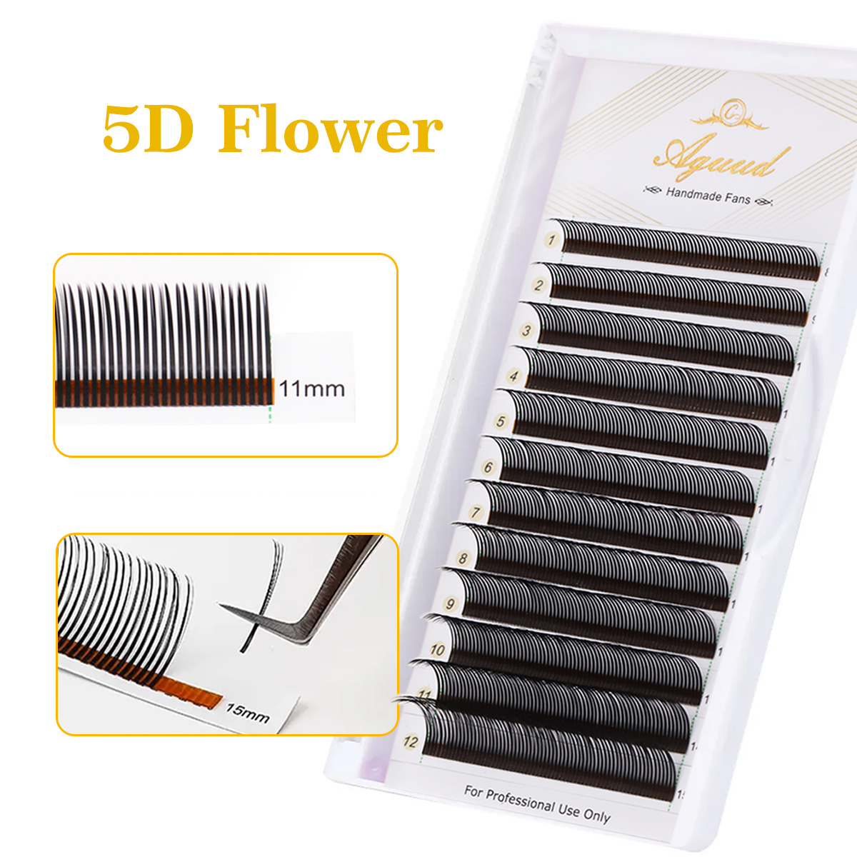 AGUUDU Flora Natural Eyelash E - Eyelash Extension Hybrid recension och pris