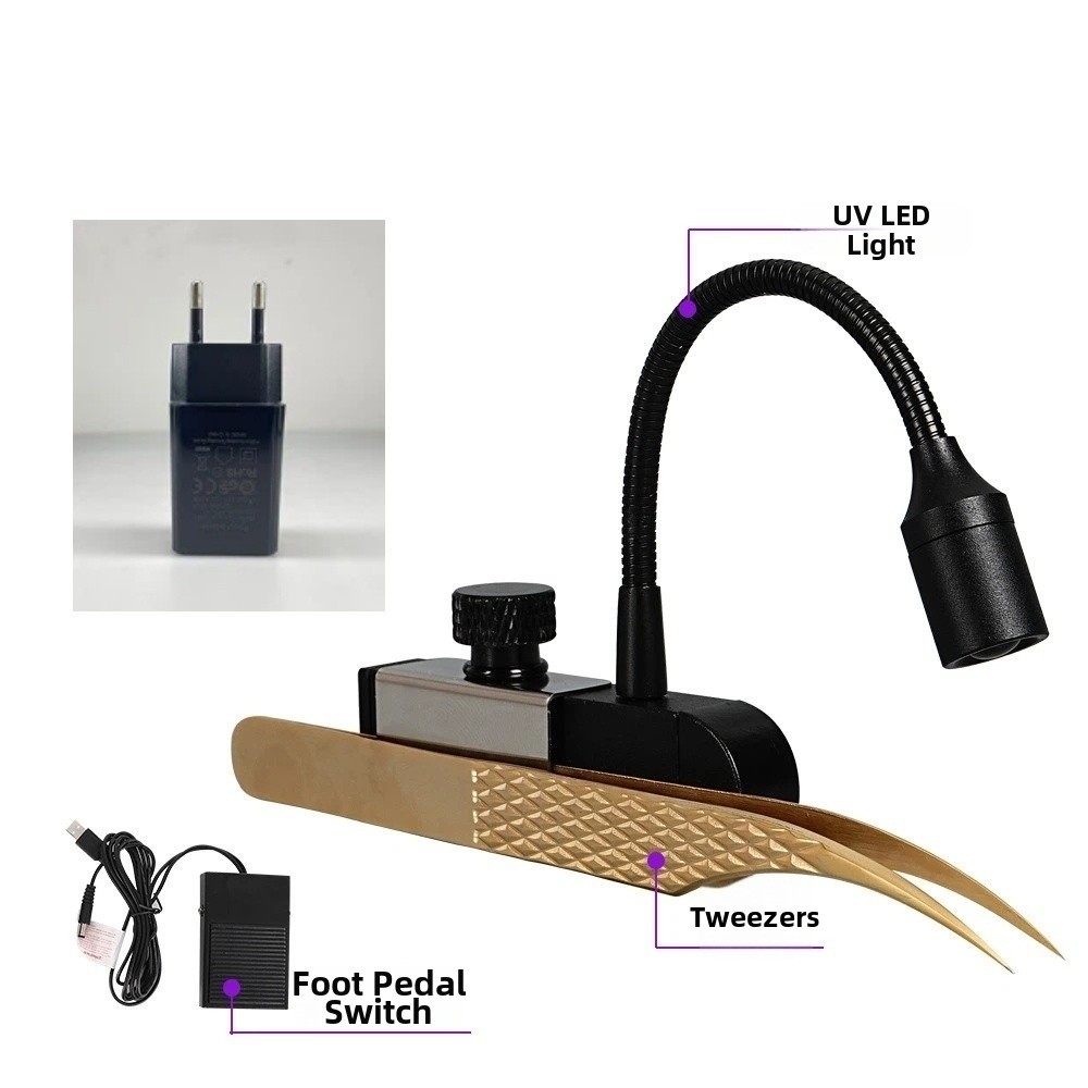 Portable UV Light for Lash Ext - Lash Extension Tweezers recension och pris