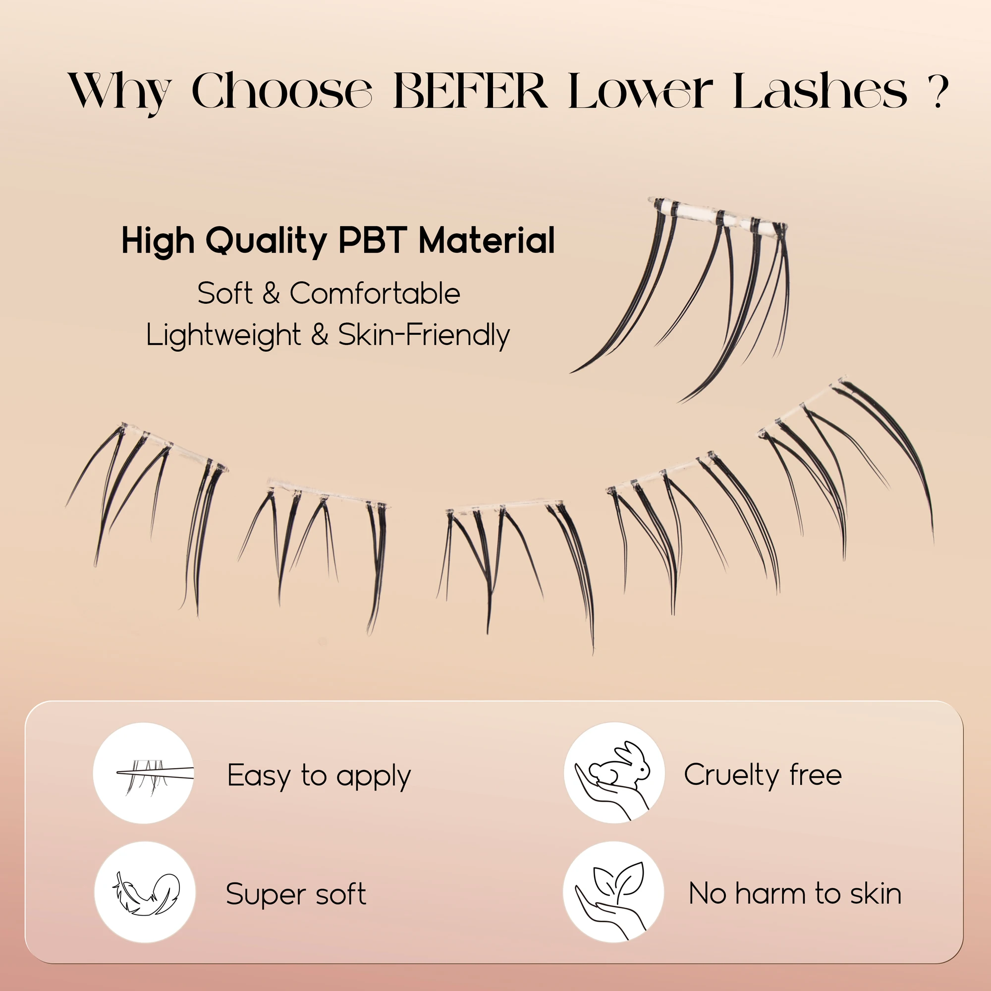 Befer No Glue Needed Lower Las - Eyelash Extension Glue recension och pris