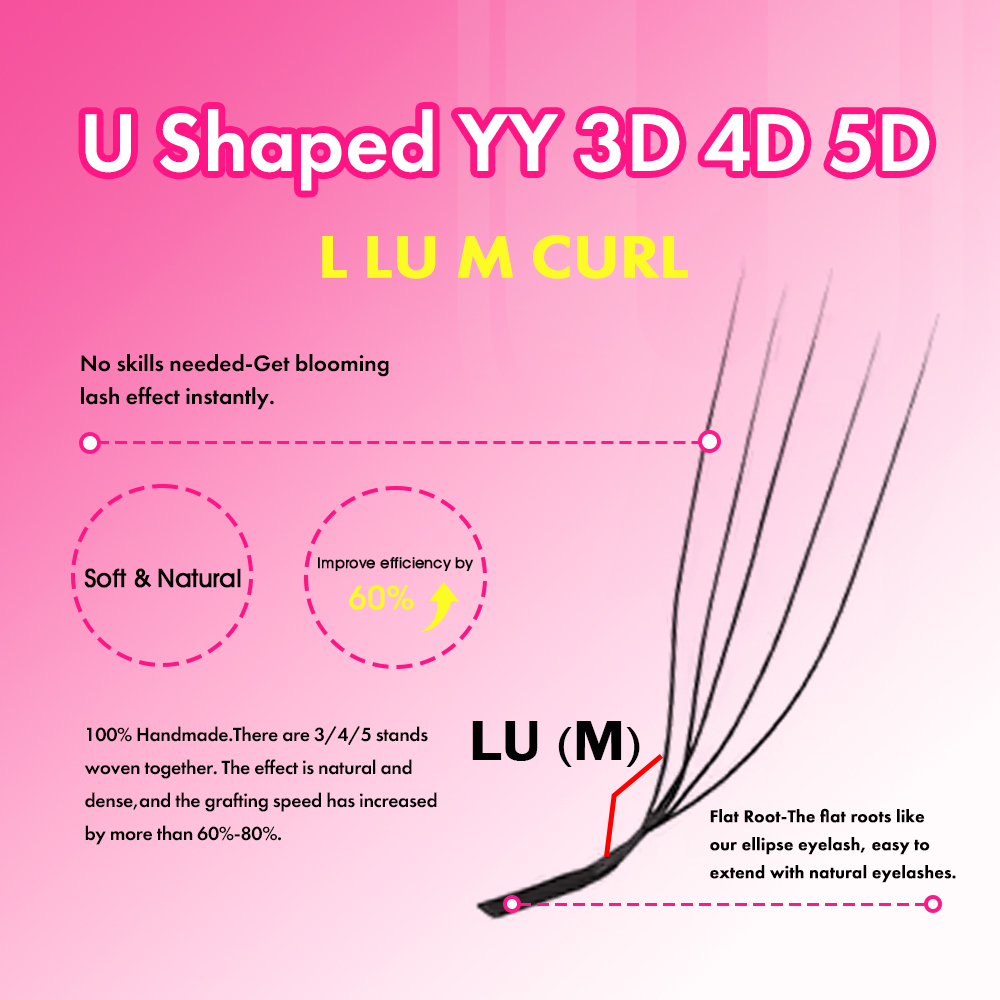 MASSCAKU 3D 4D 5D L/LU/M U-Sha - Eyelash Extension Hybrid recension och pris