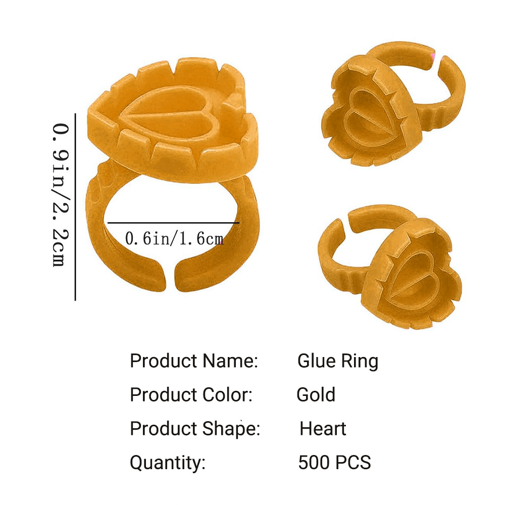 500PCS Glue Rings for Lash Ext - Eyelash Extension Vendor recension och pris