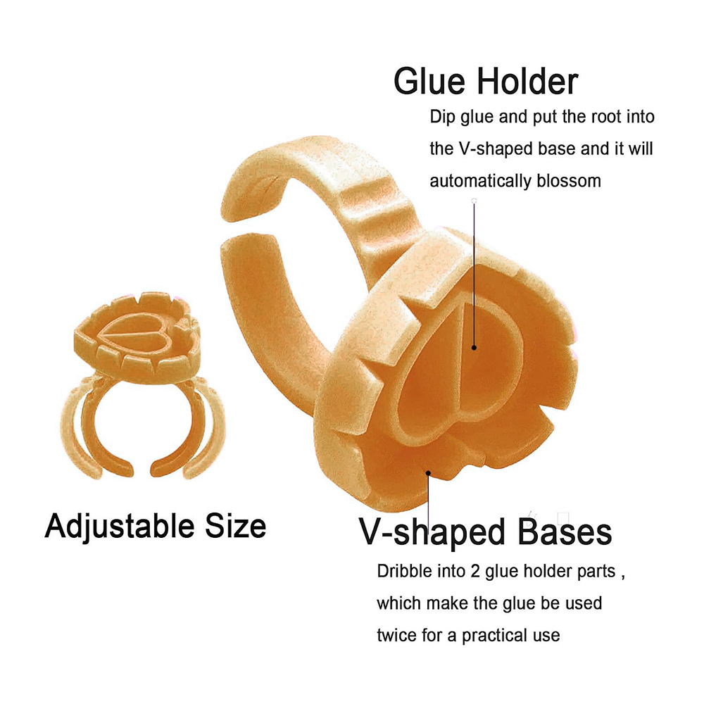 500PCS Glue Rings for Lash Ext - Eyelash Extension Vendor recension och pris