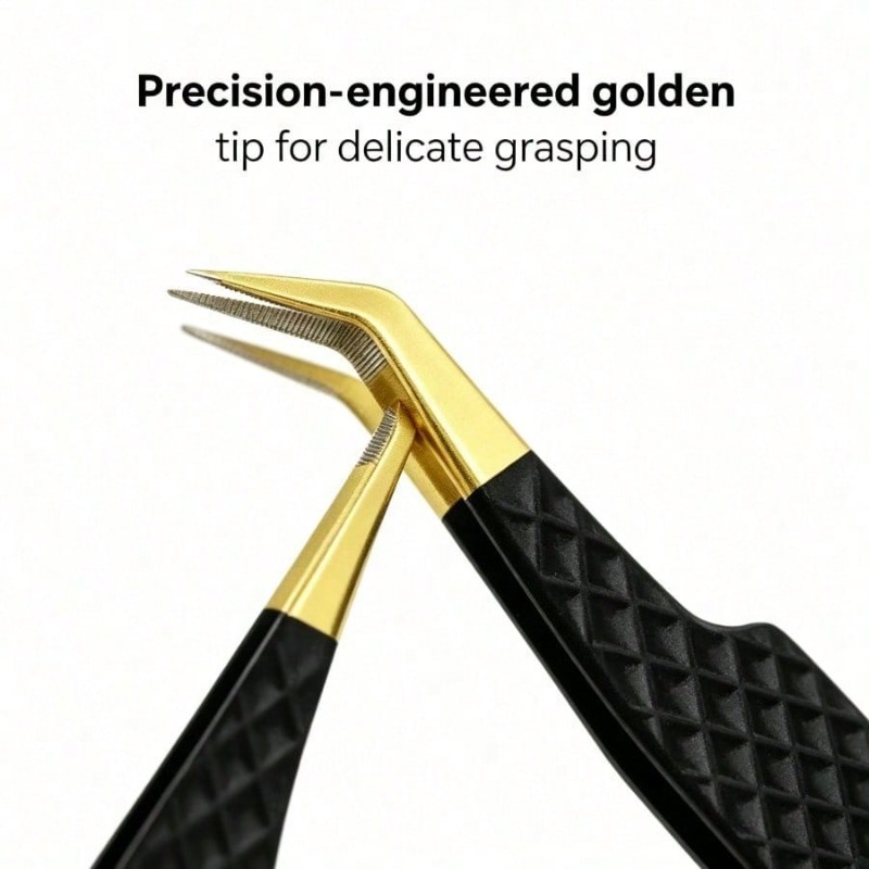 4Pcs Black Stainless Steel Fib - Lash Extension Tweezers recension och pris