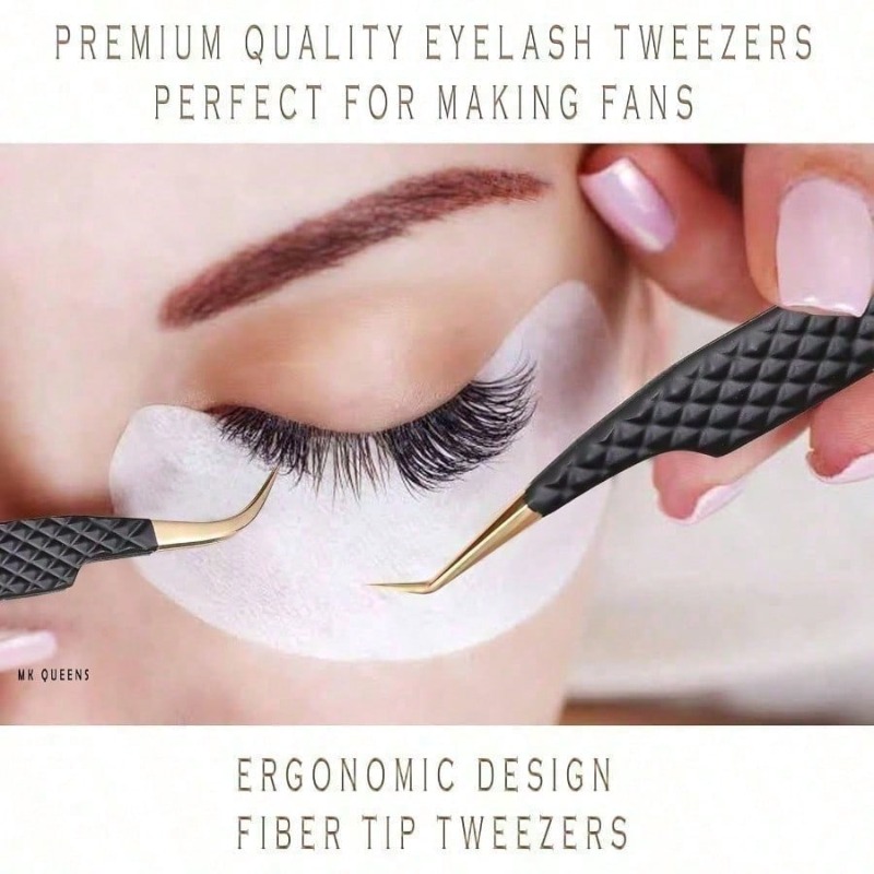 4Pcs Black Stainless Steel Fib - Lash Extension Tweezers recension och pris