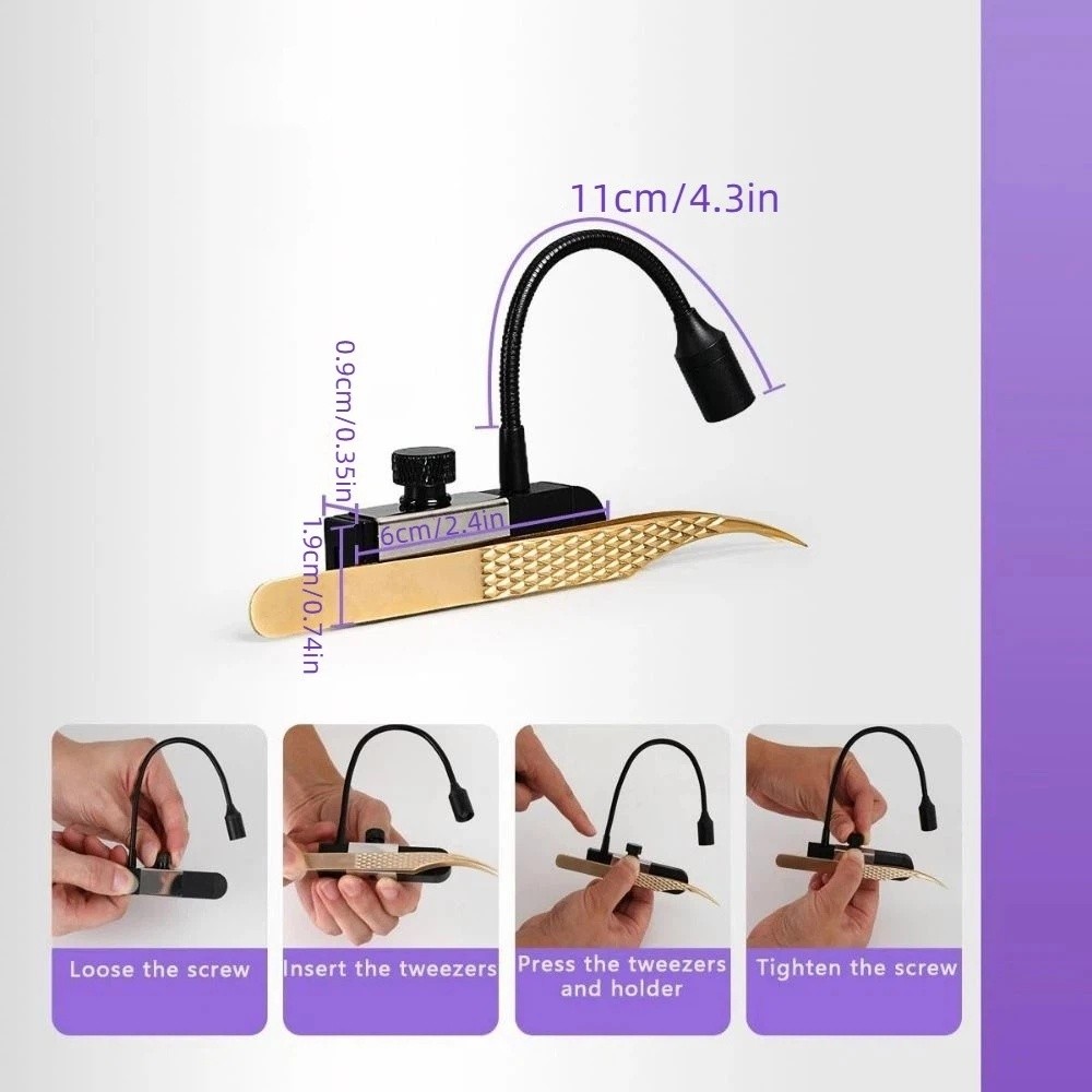 Portable UV Light for Lash Ext - Lash Extension Tweezers recension och pris