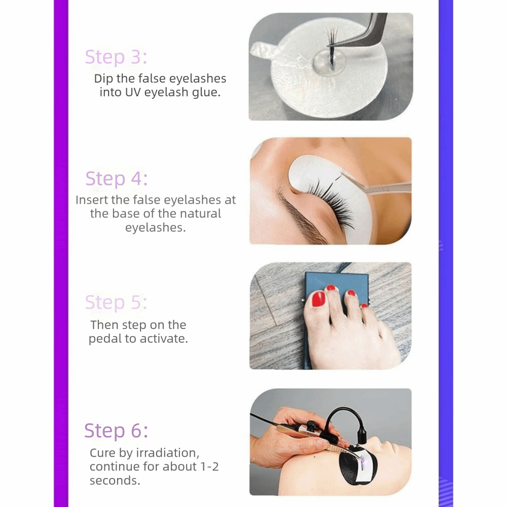 Portable UV Light for Lash Ext - Lash Extension Tweezers recension och pris