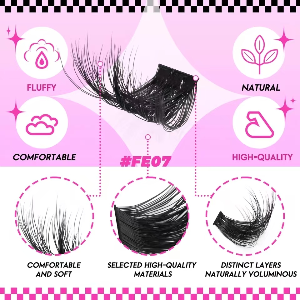 QIUNING Lash Clusters Kit Indi - Lash Extension Tweezers recension och pris