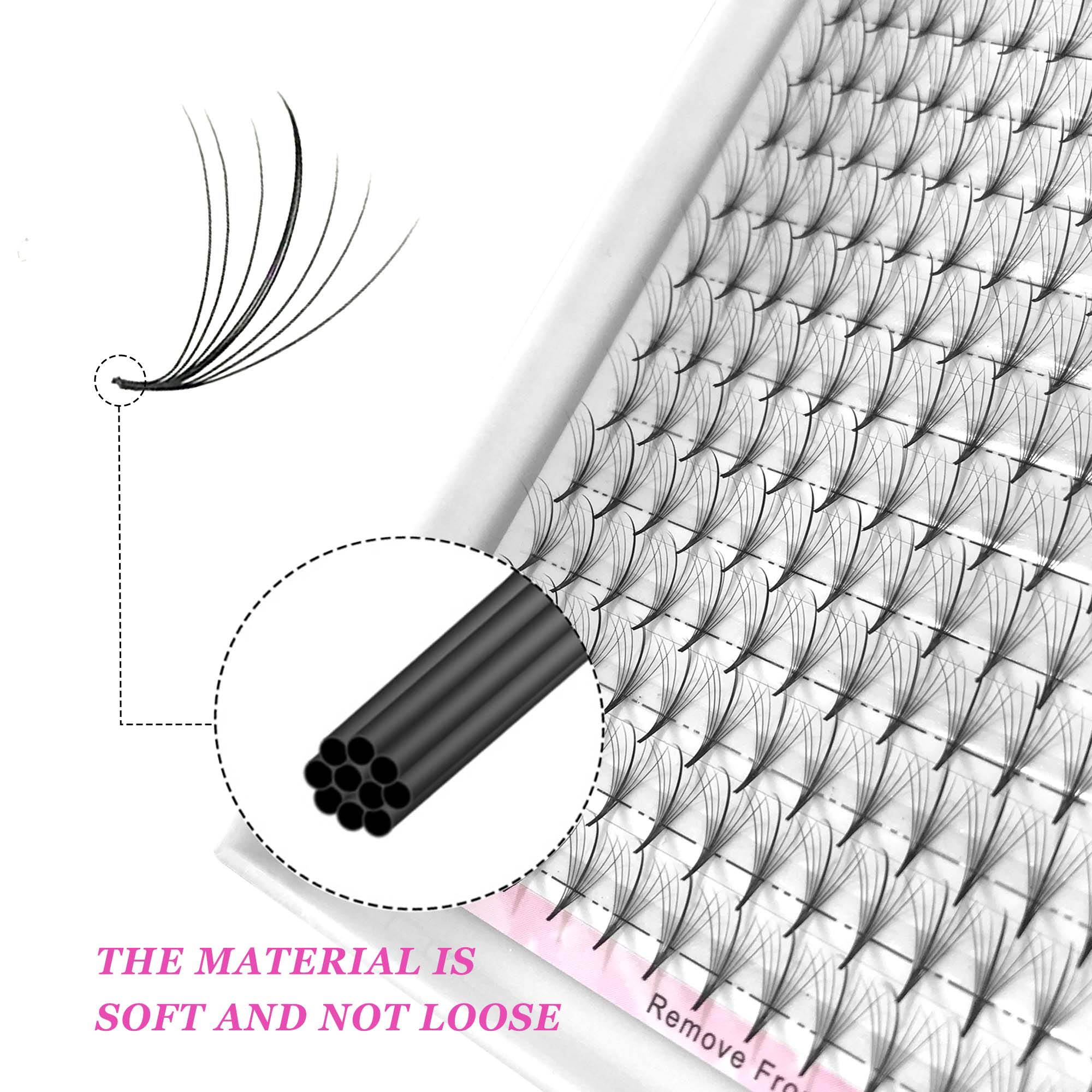 7D 300Fans Thin Pointy Base Pr - Eyelash Extension Hybrid recension och pris