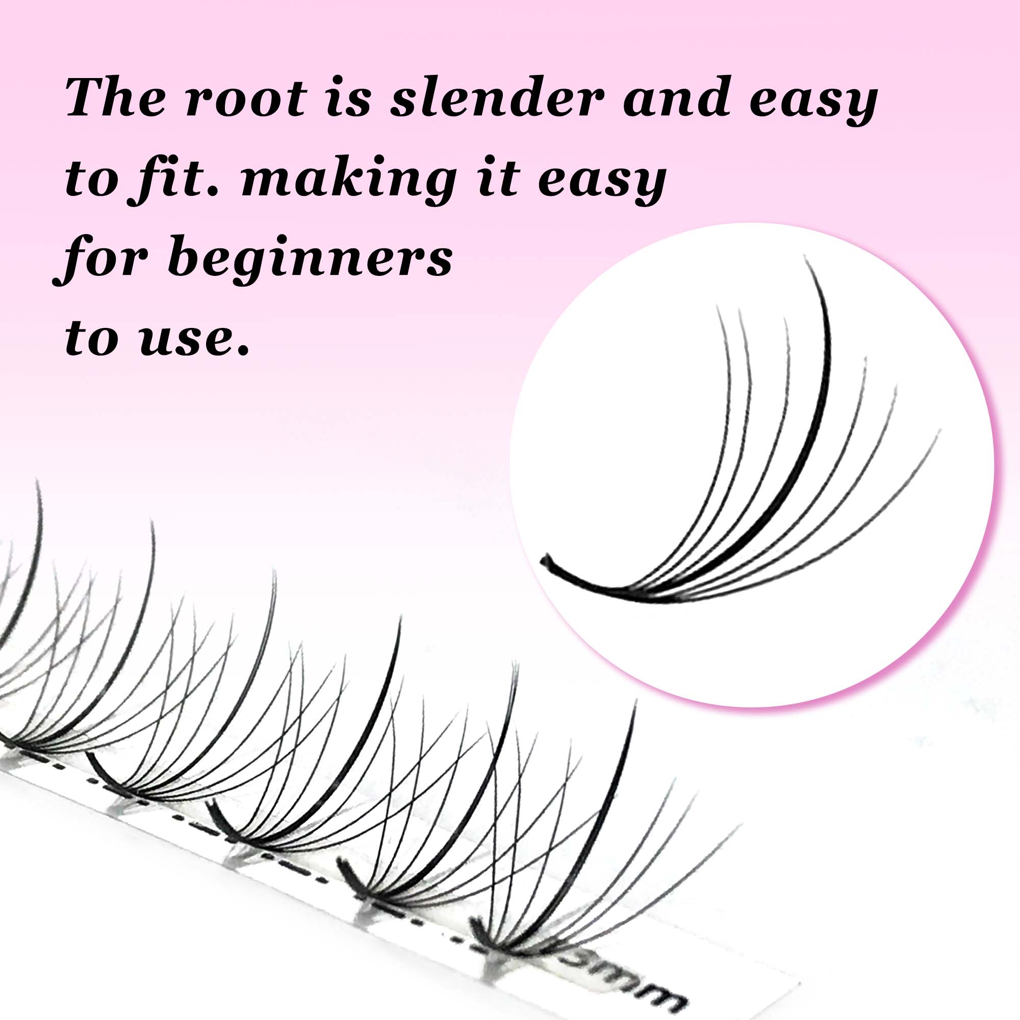 7D 300Fans Thin Pointy Base Pr - Eyelash Extension Hybrid recension och pris