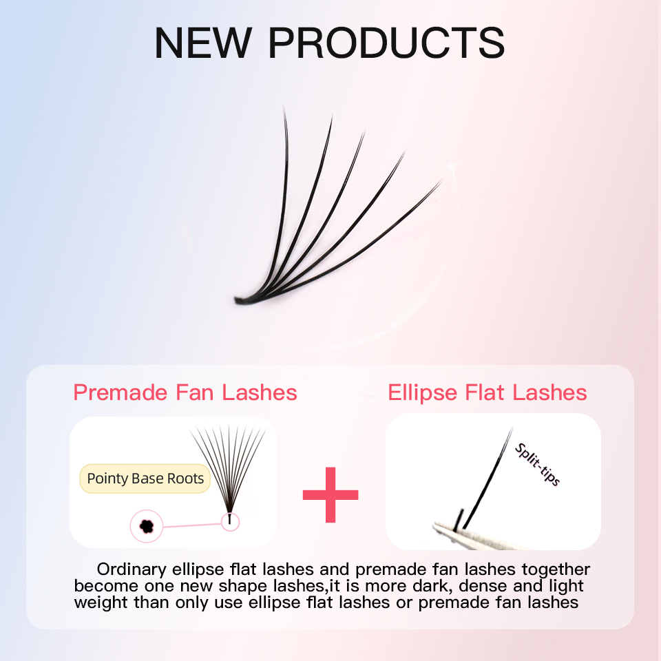 Flat Premade Fans Thin Root Ey - Eyelash Extension Supernatural recension och pris