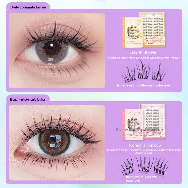 7 Rows Self-Adhesive Eyelashes - Eyelash Extension Glue recension och pris