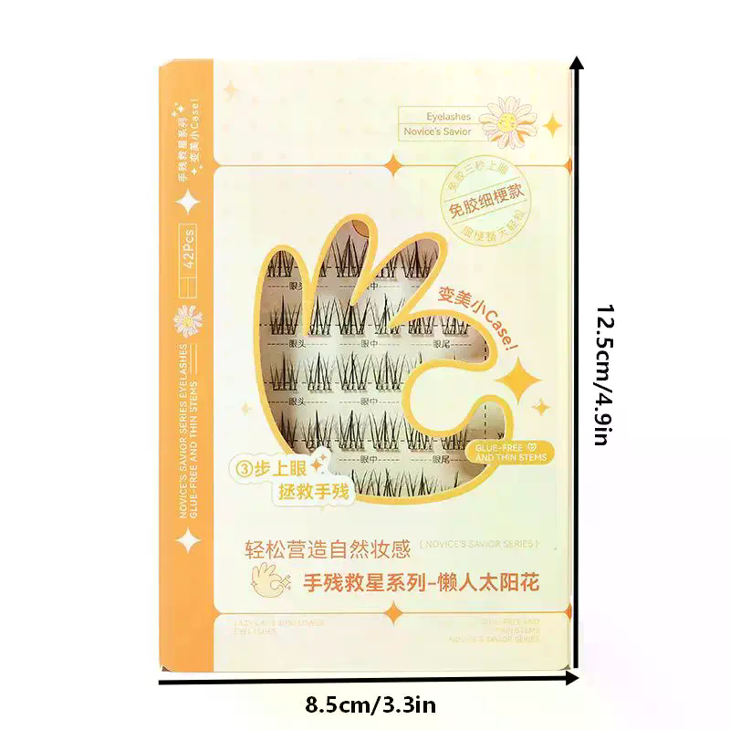 7 Rows Self-Adhesive Eyelashes - Eyelash Extension Glue recension och pris